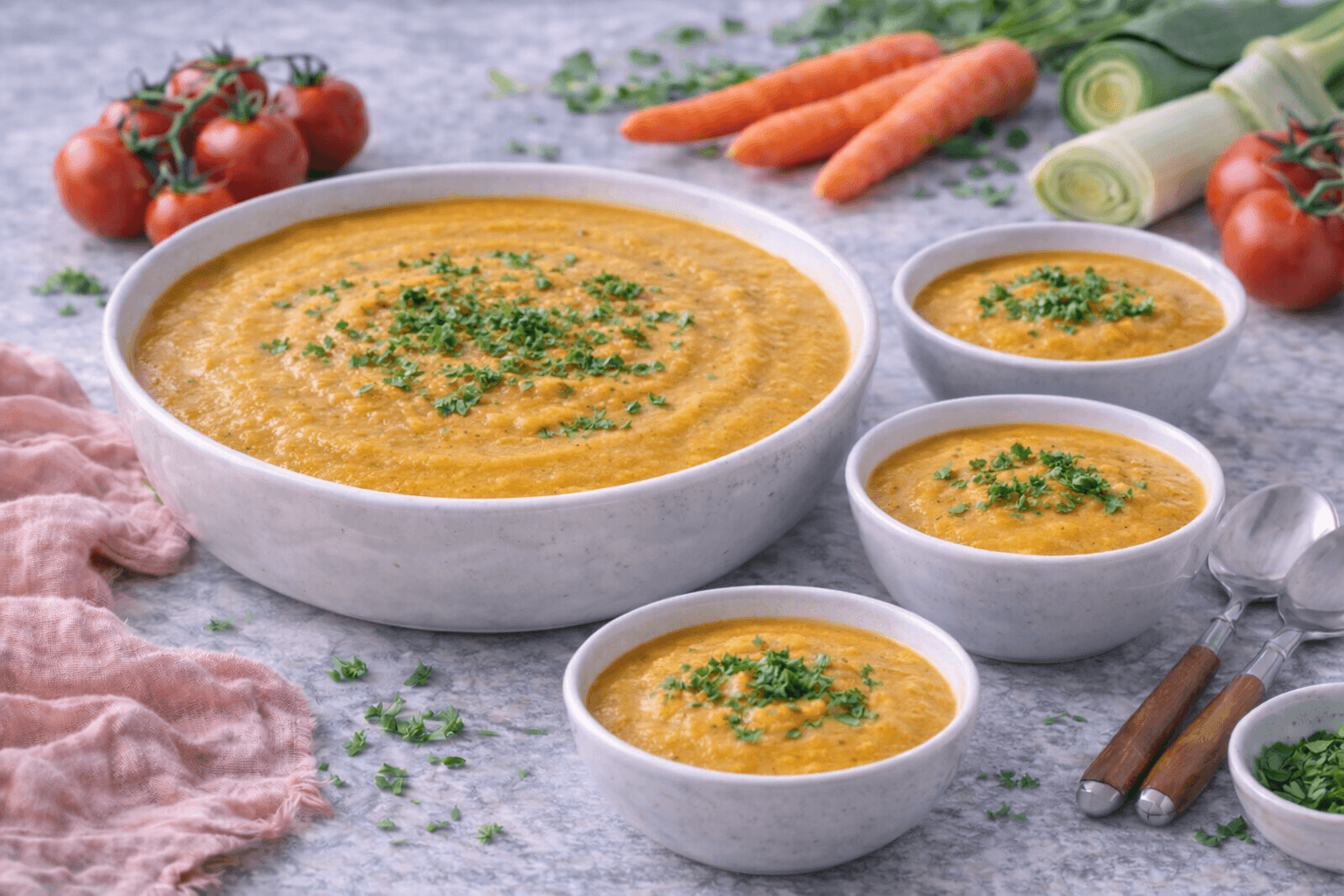 Soupe de légumes maison de saison